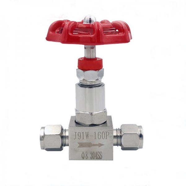 304 Stainless Steel Ferrule Needle Valve J91W-160P Ferrule High Pressure Straight Through Globe Valve