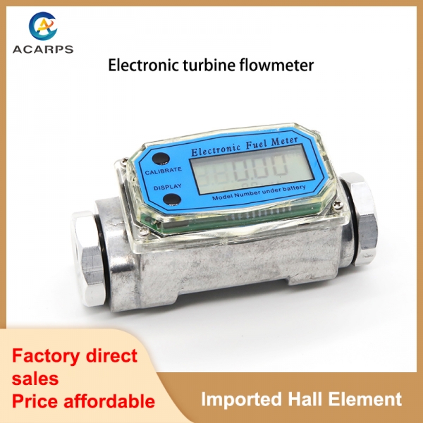 1/2 inch to 2 inch High-Precision Turbine Flowmeter Aluminum Alloy Electronic Digital Display For Water Diesel and Gasoline