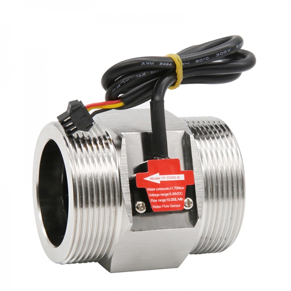 Stainless Steel Water Flow Sensor Flowmeter 1.75MPa DC3.5~24V NPN Hall Turbine Flow Switch Sensor