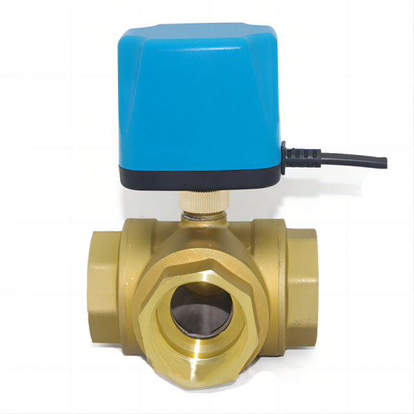Three Way L/T Type Motorized Ball Valve 220V 12V 24V 2-Wire Brass Electric Ball Valve