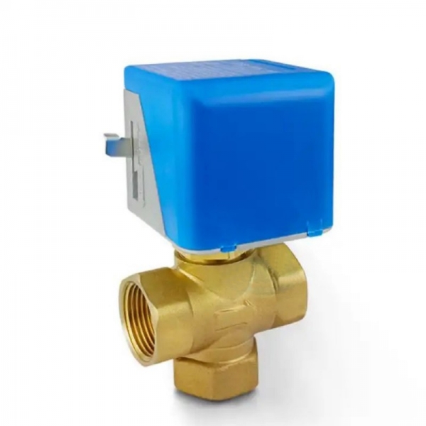 Two Way/Three Way Brass AC220V AC24V Motorized Ball Valve Three Wire Two Control Globe Valve 