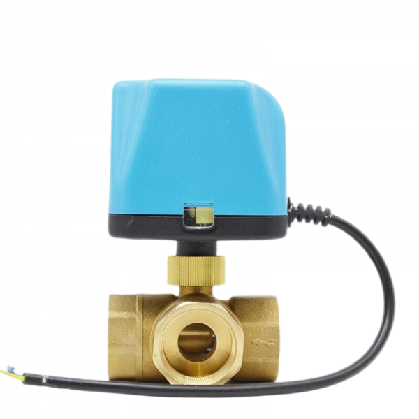 Three Way L/T Type Motorized Ball Valve 220V 12V 24V 2-Wire Brass Electric Ball Valve