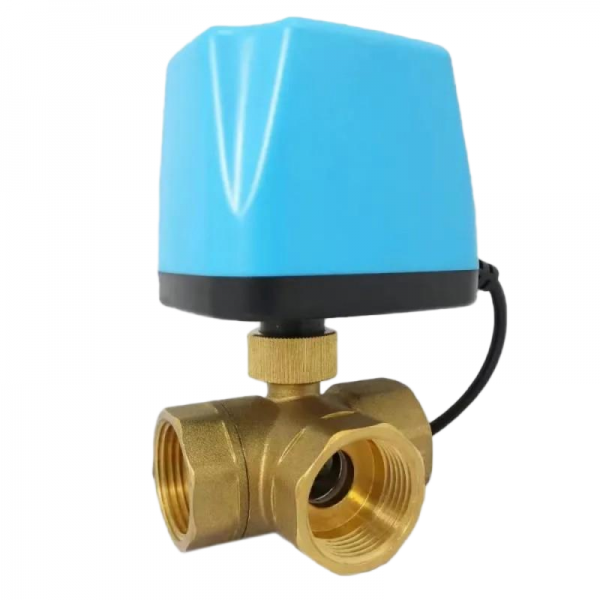 Three Way L/T Type Motorized Ball Valve 220V 12V 24V 2-Wire Brass Electric Ball Valve