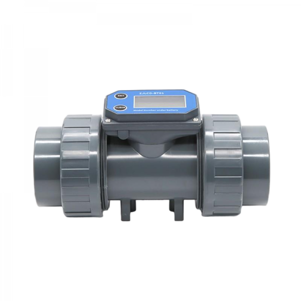 Electronic LCD Digital Display Flowmeter NPN Turbine Flow Meter DN25-80 PVC Pipe Liquid Water For Farm/Garden Irrigation