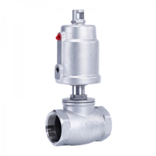Stainless Steel Female Thread Pneumatic Angle Seat Piston Valve Screw Pneumatic Waist Drum Valve