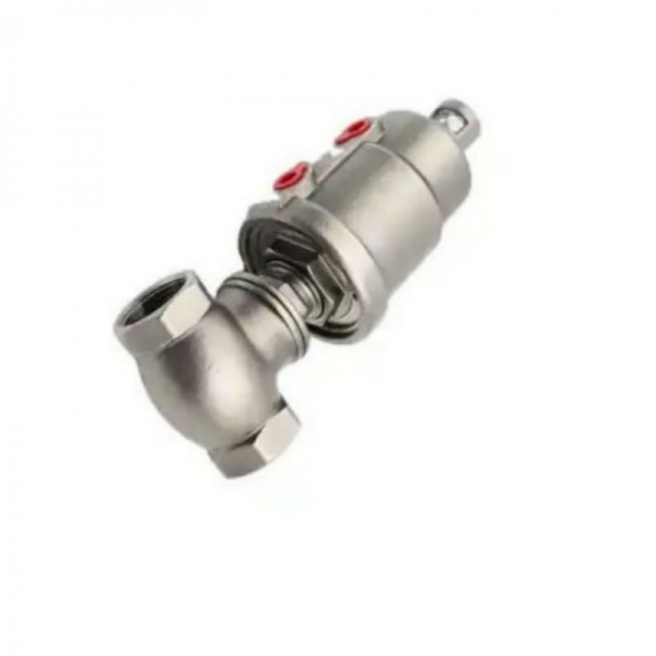 Stainless Steel Female Thread Pneumatic Angle Seat Piston Valve Screw Pneumatic Waist Drum Valve