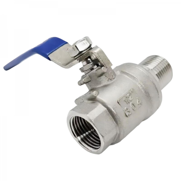 1/2‘‘ to 2‘‘ High Platform Female/ Male Thread Manual Ball Valve 304 Stainless Steel Two Pieces Water Pipe Fitting Ball Valve