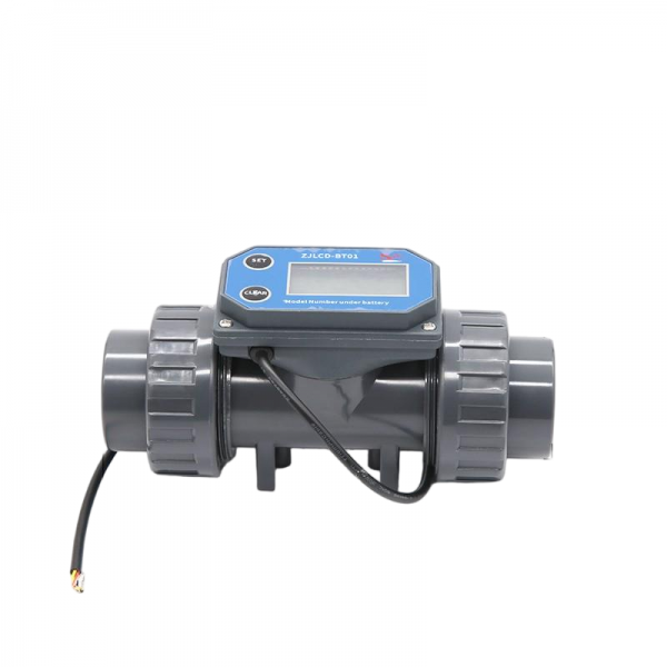 Electronic LCD Digital Display Flowmeter NPN Turbine Flow Meter DN25-80 PVC Pipe Liquid Water For Farm/Garden Irrigation