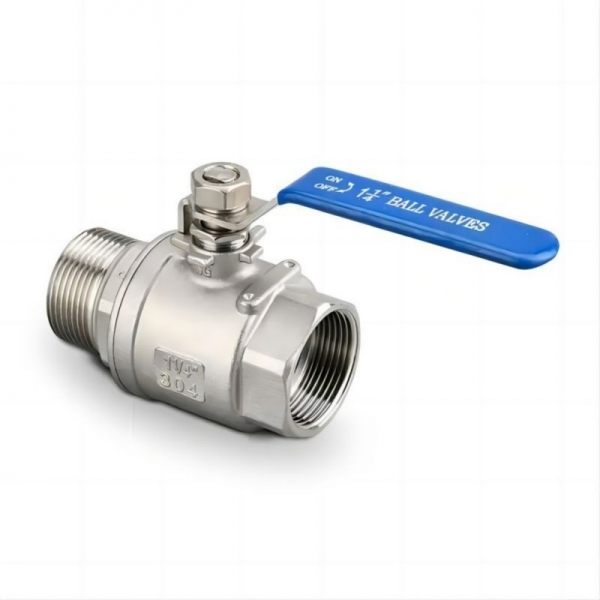 1/2‘‘ to 2‘‘ High Platform Female/ Male Thread Manual Ball Valve 304 Stainless Steel Two Pieces Water Pipe Fitting Ball Valve