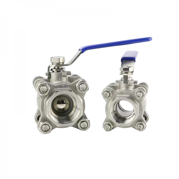 1/2 inch to 4 inch 304 Stainless Steel 3 Pieces Ball Valve 1000 WOG Female Thread Manual Ball Valve 