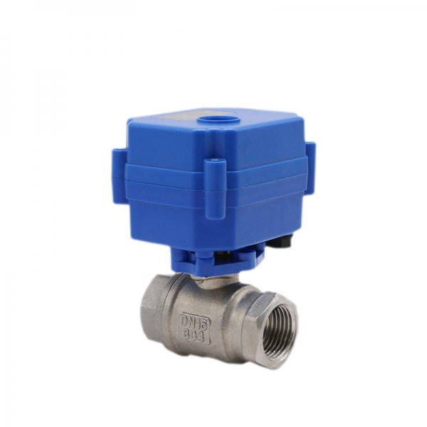 Motorized Ball Valve 2-way Stainless Steel Electric Ball Valve 2-wire Electric Actuator AC/DC 9-24V