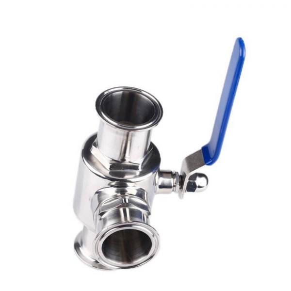 19mm to 57mm Quick Release 304 Stainless Steel Three Way Ball Valve Food Grade Sanitary L/T Type Tri-clamp Manual Ball Valve