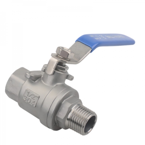 1/2‘‘ to 2‘‘ High Platform Female/ Male Thread Manual Ball Valve 304 Stainless Steel Two Pieces Water Pipe Fitting Ball Valve