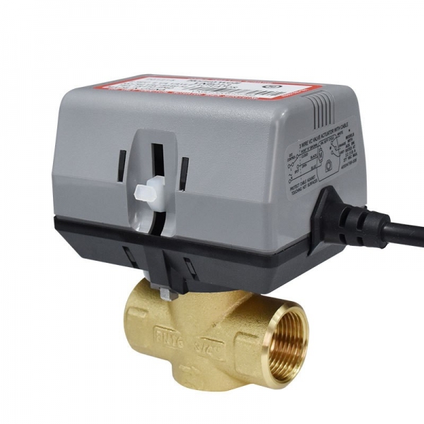 Two Way/ Three Way Brass Motorized Ball Valve AC220V Three Wire Two Control Shut-Off Valve
