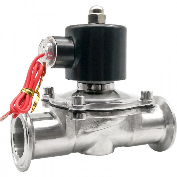 Stainless Steel Nomally Closed Clamp Type Sanitary Solenoid Valve AC220V DC24V Food grade solenoid valve