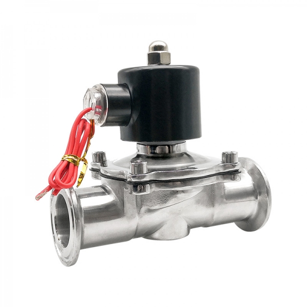 Stainless Steel Nomally Closed Clamp Type Sanitary Solenoid Valve AC220V DC24V Food grade solenoid valve