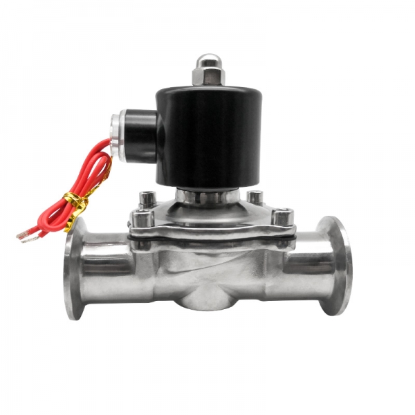 Stainless Steel Nomally Closed Clamp Type Sanitary Solenoid Valve AC220V DC24V Food grade solenoid valve