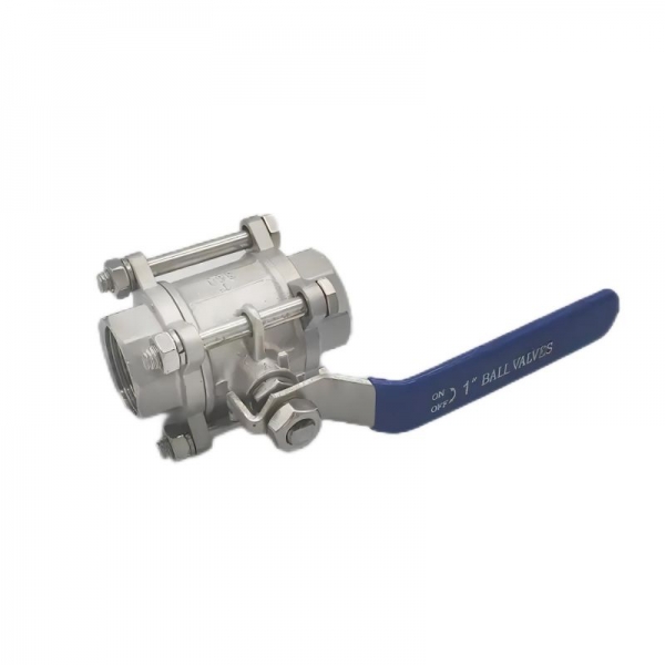 1/2 inch to 4 inch 304 Stainless Steel 3 Pieces Ball Valve 1000 WOG Female Thread Manual Ball Valve 