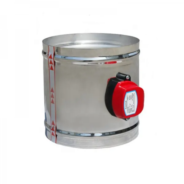 51mm to 200mm Stainless Steel Air Ventilation Conditioning Motorized Round Duct Air Volume Control Damper Electric With Actuator