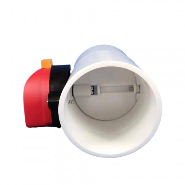 75mm to 200mm PVC Air Volume Regulating Valve Motorized Round Duct Air Volume Control Damper For Conditioning Air Ventilation