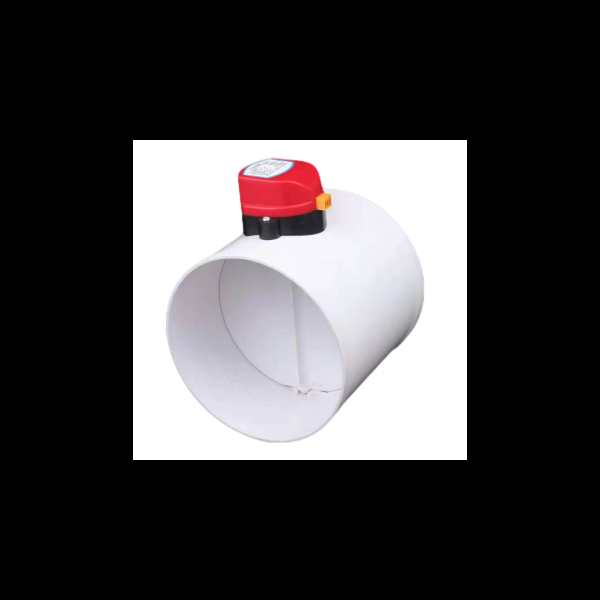 75mm to 200mm PVC Air Volume Regulating Valve Motorized Round Duct Air Volume Control Damper For Conditioning Air Ventilation