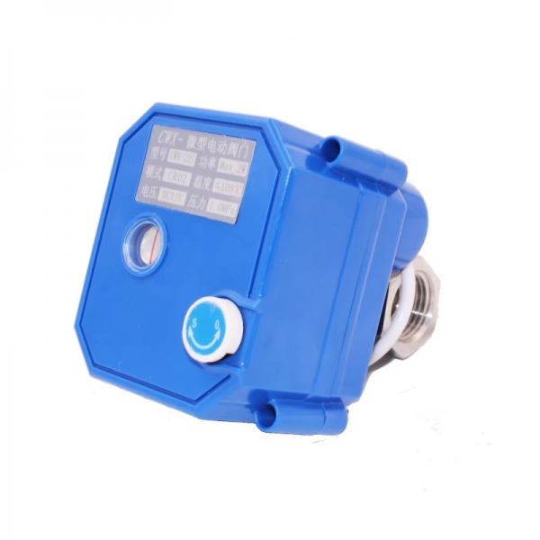 304 Stainless Steel Motorized Ball Valve Electric Ball Valve With Manual Switch Electric Actuator AC/DC 9-24V