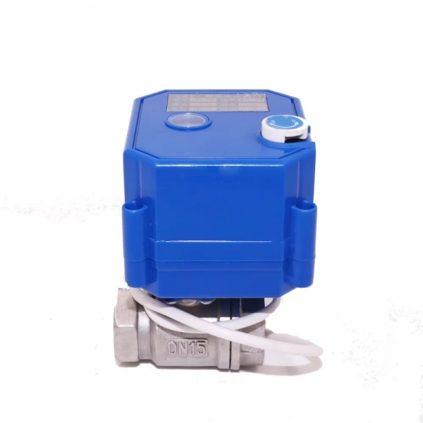 304 Stainless Steel Motorized Ball Valve Electric Ball Valve With Manual Switch Electric Actuator AC/DC 9-24V