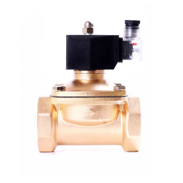 Waterproof Normally Closed Brass Solenoid Valve 220VAC 110VAC 24VDC 12VDC 24VAC Direct Acting For Water Gas Oil