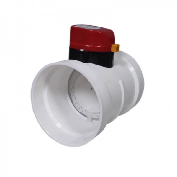 75mm to 200mm PVC Air Volume Regulating Valve Motorized Round Duct Air Volume Control Damper For Conditioning Air Ventilation