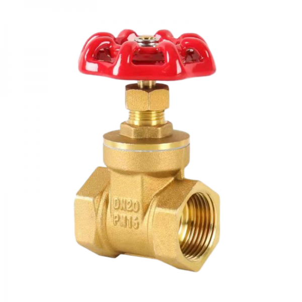 1/2 to 4 inch Brass Manual Gate Valves Two Way Female Thread Gate Valve With Yellow Steel Handle wheel
