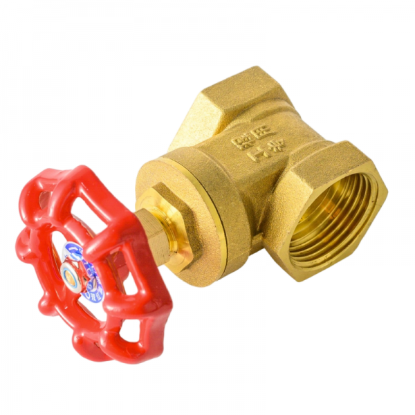 1/2 to 4 inch Brass Manual Gate Valves Two Way Female Thread Gate Valve With Yellow Steel Handle wheel