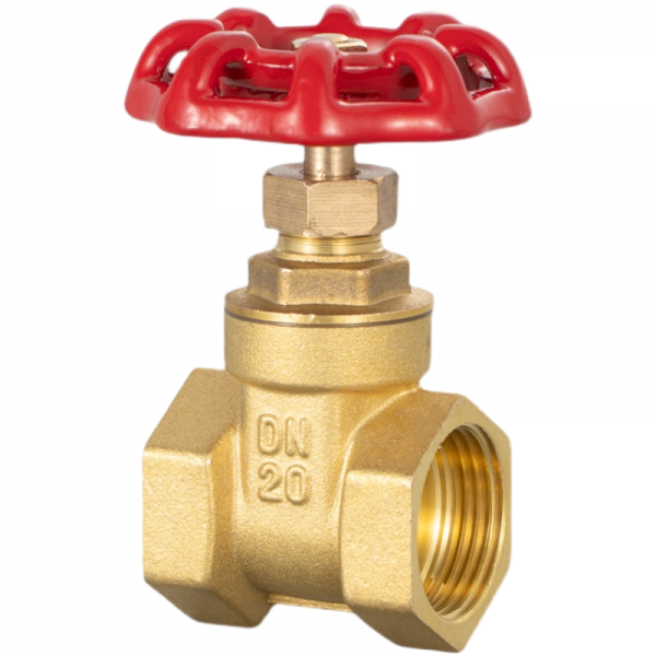 1/2 to 4 inch Brass Manual Gate Valves Two Way Female Thread Gate Valve With Yellow Steel Handle wheel