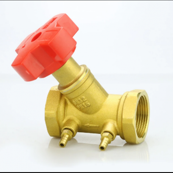 Brass Double Adjustment Balance Flowmeter Valve Manual Digital Control Loop Balance Valve