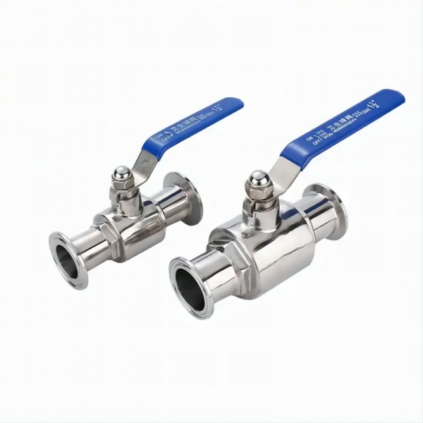 19mm to 159mm 304 Stainless Steel Manual Ball Valve Handle Operated Two Way Sanitary Food Grade Tri-Clamp Manual Ball Valve