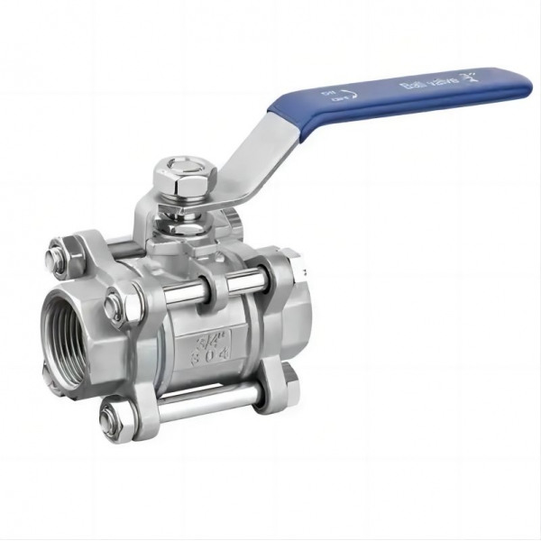 1/2 inch to 4 inch 304 Stainless Steel 3 Pieces Ball Valve 1000 WOG Female Thread Manual Ball Valve 