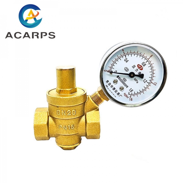 Brass Water Pressure Reducing Maintaining Valve DN15/DN20/DN25/DN32 Regulator Adjustable Relief Valve Gauge