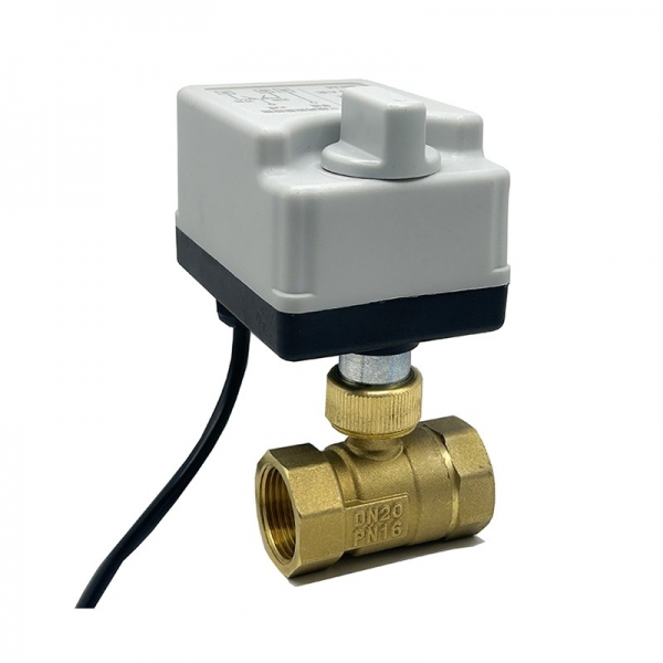 2 Way Motorized Ball Valve 220V 12V 24V 3-Wire 2 Point Control Brass Electric Ball Valve With Manual Switch