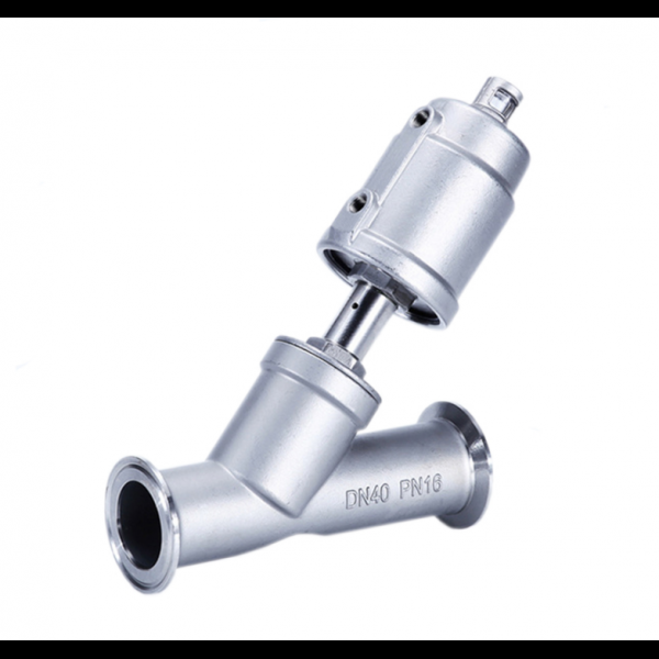 DN15-DN50 2 Way Stainless Steel Tri Clamp Pneumatic Ball Valve Quick-Install Angle Seat Valve 16bar Position Angle Seat Valve