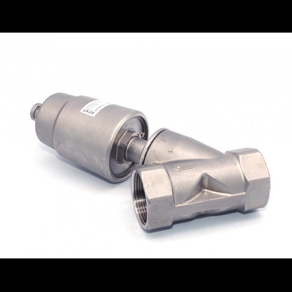 Stainless Steel Pneumatic Seat Valve Thread Connection Actuator Pneumatic Angle Seat Valve For Steam Gas Oil