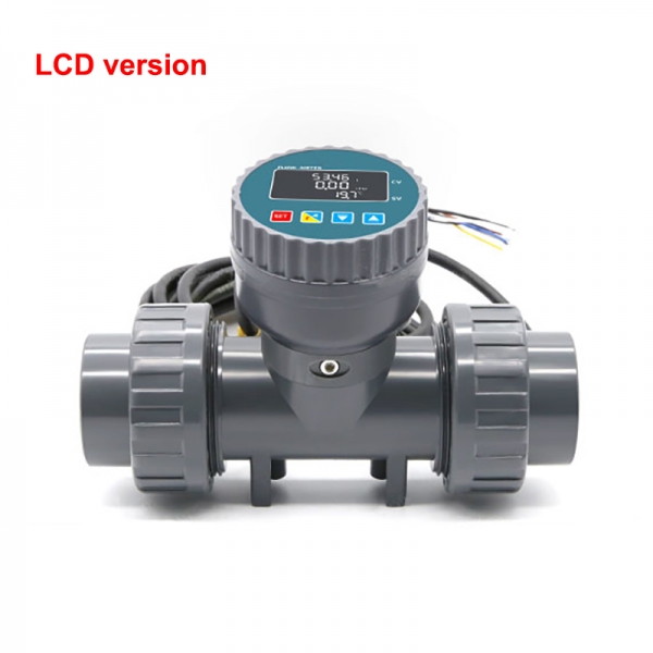 1 inch to 3 inch Smart Digital Display Flowmeter RS-485 Remote Signal Transmission Control LCD Electronic PVC Water Flow Sensor