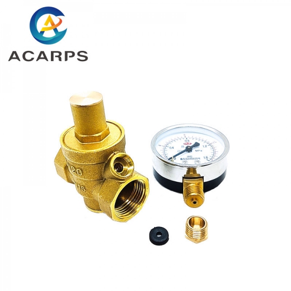 Brass Water Pressure Reducing Maintaining Valve DN15/DN20/DN25/DN32 Regulator Adjustable Relief Valve Gauge