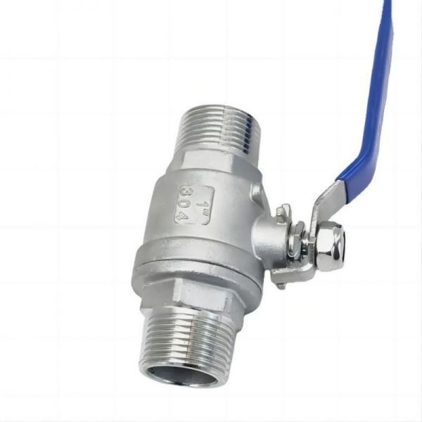 1/4‘‘ to 2‘‘ Stainless Steel External Thread Manual Ball Valve 100 WOG Two Way Two Piece Double Male Thread Ball Valve