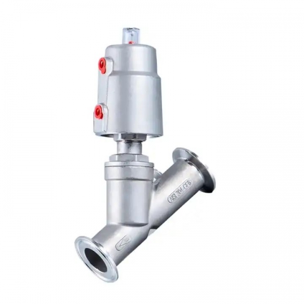 DN15-DN50 2 Way Stainless Steel Tri Clamp Pneumatic Ball Valve Quick-Install Angle Seat Valve 16bar Position Angle Seat Valve