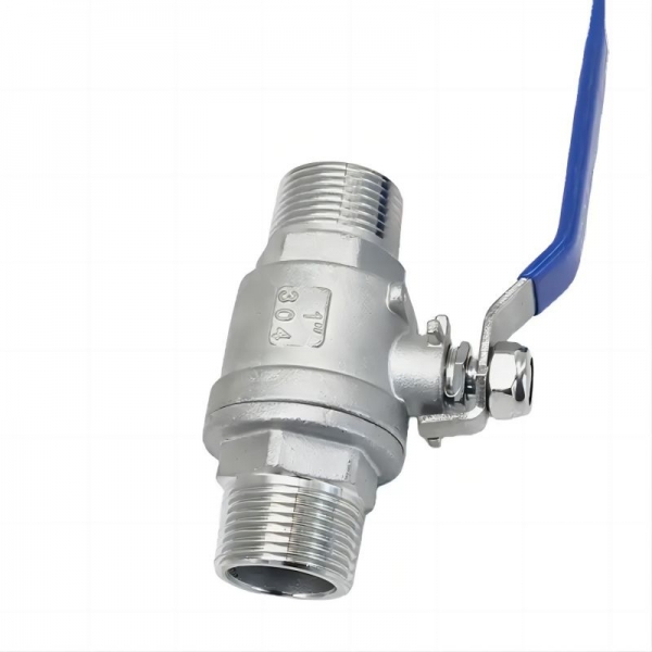 1/4‘‘ to 2‘‘ Stainless Steel External Thread Manual Ball Valve 100 WOG Two Way Two Piece Double Male Thread Ball Valve