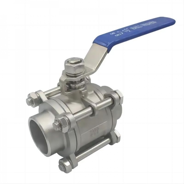 1/4‘‘ to 2‘‘ High Platform Stainless Steel Manual Ball Valve 1000PSI Three Piece Casting Tri Clamp Butt Weld Manual Ball Valve