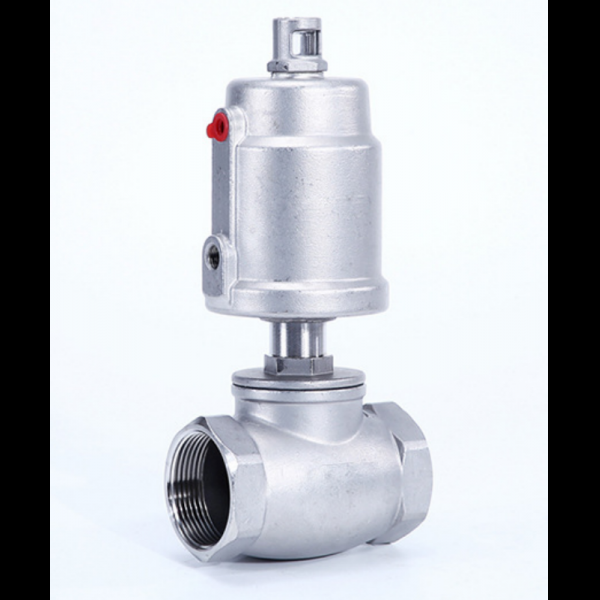 Stainless Steel Female Thread Pneumatic Angle Seat Piston Valve Screw Pneumatic Waist Drum Valve