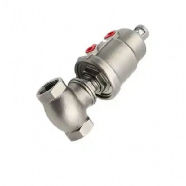 Stainless Steel Female Thread Pneumatic Angle Seat Piston Valve Screw Pneumatic Waist Drum Valve