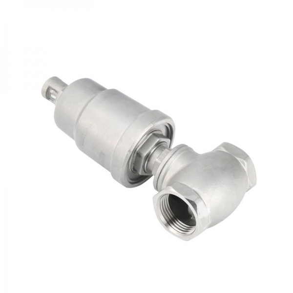 Stainless Steel Female Thread Pneumatic Angle Seat Piston Valve Screw Pneumatic Waist Drum Valve