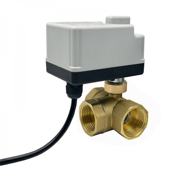 3 Way Motorized Ball Valve Electric Ball valve Brass Ball Valve Two Line Control With Manual Switch