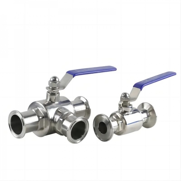 19mm to 57mm Quick Release 304 Stainless Steel Three Way Ball Valve Food Grade Sanitary L/T Type Tri-clamp Manual Ball Valve